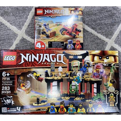 Lego Ninjago Legacy Set Tournament Of Elements and Kal s Blade Cycle 71734-71735