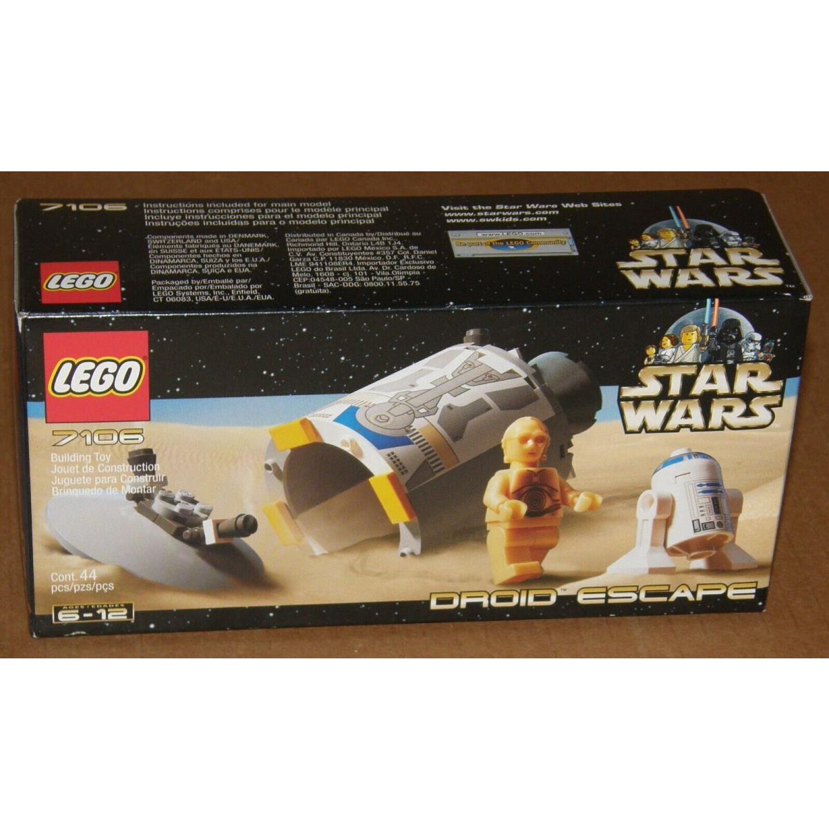 Lego Set 7106 Star Wars Droid Escape 44 Pcs