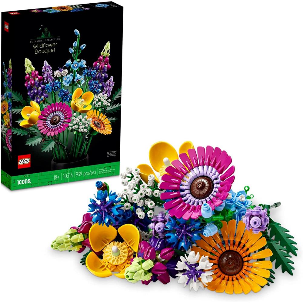 Lego 10313 Icons Botanical Collection Wildflower Bouquet 939 Pieces Building Toy