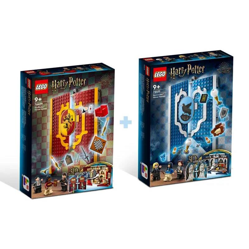 Lego Harry Potter: House Banner Collection - All 4 Sets 76409 76411 76410 76412