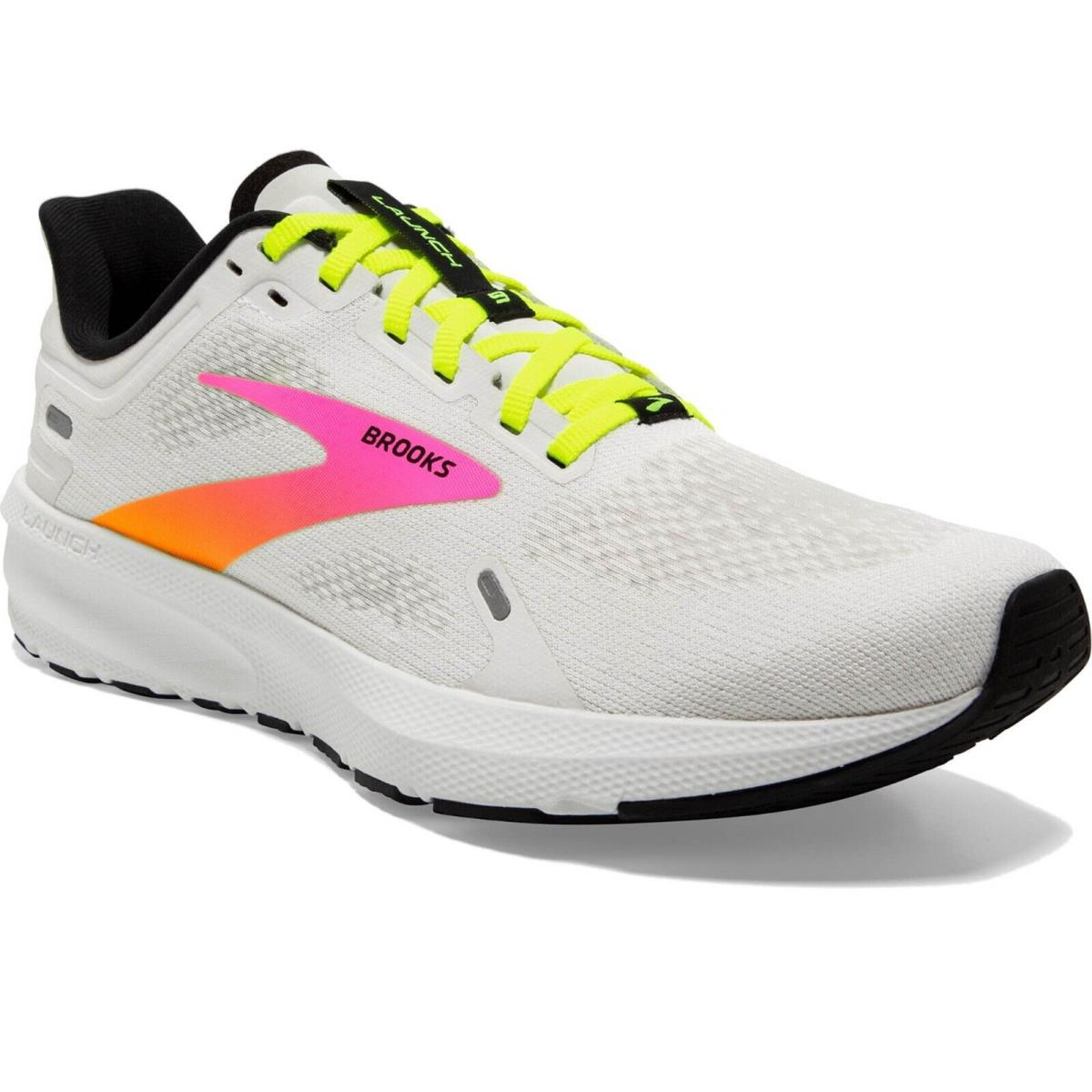Brooks Women`s 120373 148 Launch 9 Running Shoes - White, Pink, Nightlife