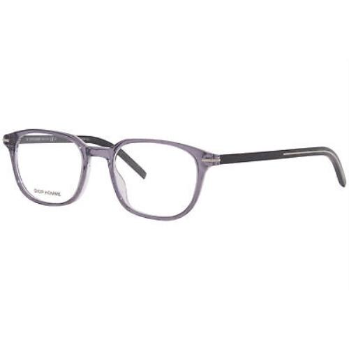 Christian Dior Blacktie271 63M Eyeglasses Frame Men`s Crystal Grey Full Rim 50mm - Frame: Gray