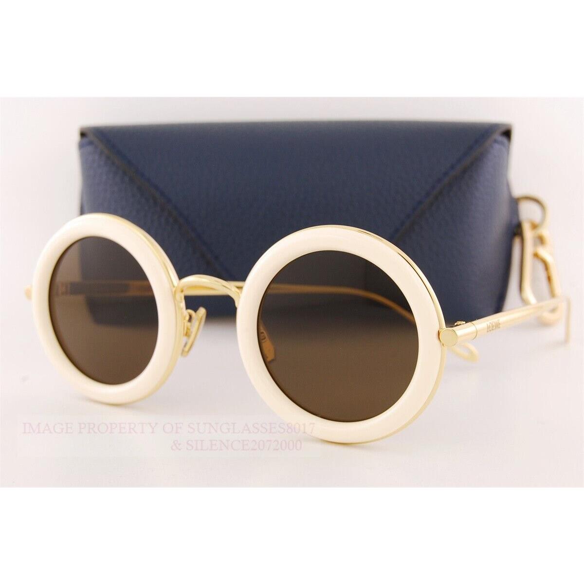 Loewe sunglasses  - White/Gold Frame, Brown Lens