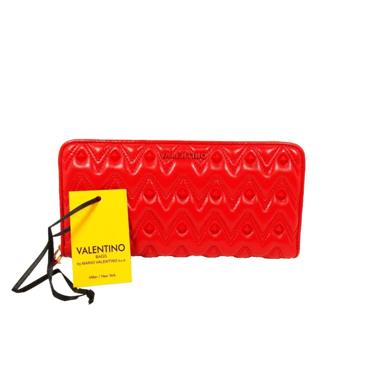 Valentino by Mario Valentino Leonard Sauvage Red Leather Continental Wallet