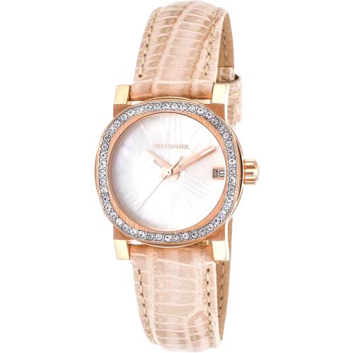 Wittnauer WN2003 Crystal Mother-of-pearl Dial Rose Gold Tone Women`s Watch