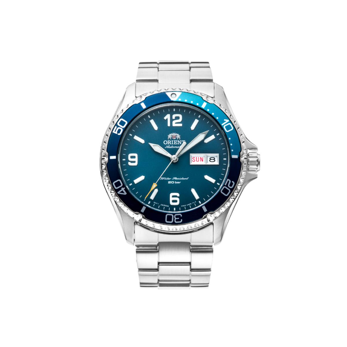 Orient Mako-3 Japanese Automatic 200m Diver Watch with Sapphire Crystal Blue - RA-AA0818L19B