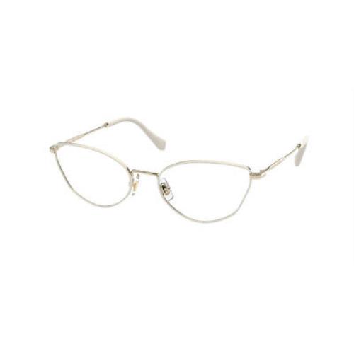 Miu Miu MU51SV-2821O1-54 Gold White Eyeglasses