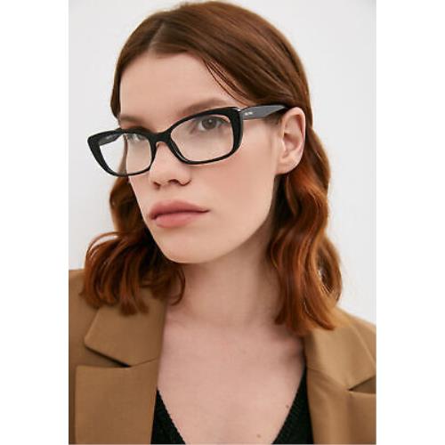 Miu Miu MU07TV-1AB1O1-53 Black Eyeglasses