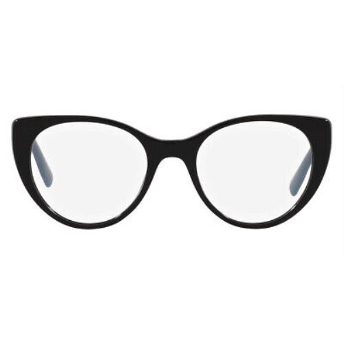 Miu Miu MU 06TV Eyeglasses Women Black Cat Eye 48mm