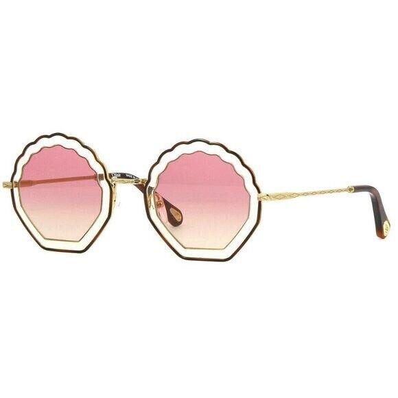 Chloé sunglasses Tally - Frame: Gold, Lens: Pink