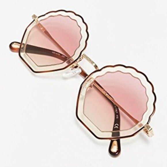 Chloé sunglasses Tally - Frame: Gold, Lens: Pink