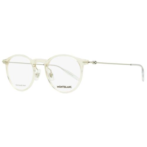 Montblanc Eyeglasses MB0099O 002 Beige Silver Frames 48MM Rx-able
