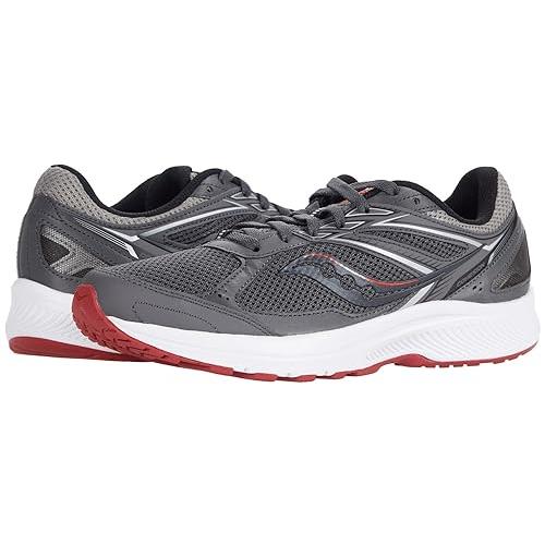 Saucony Cohesion 14 Running Shoe Charcoal/Red