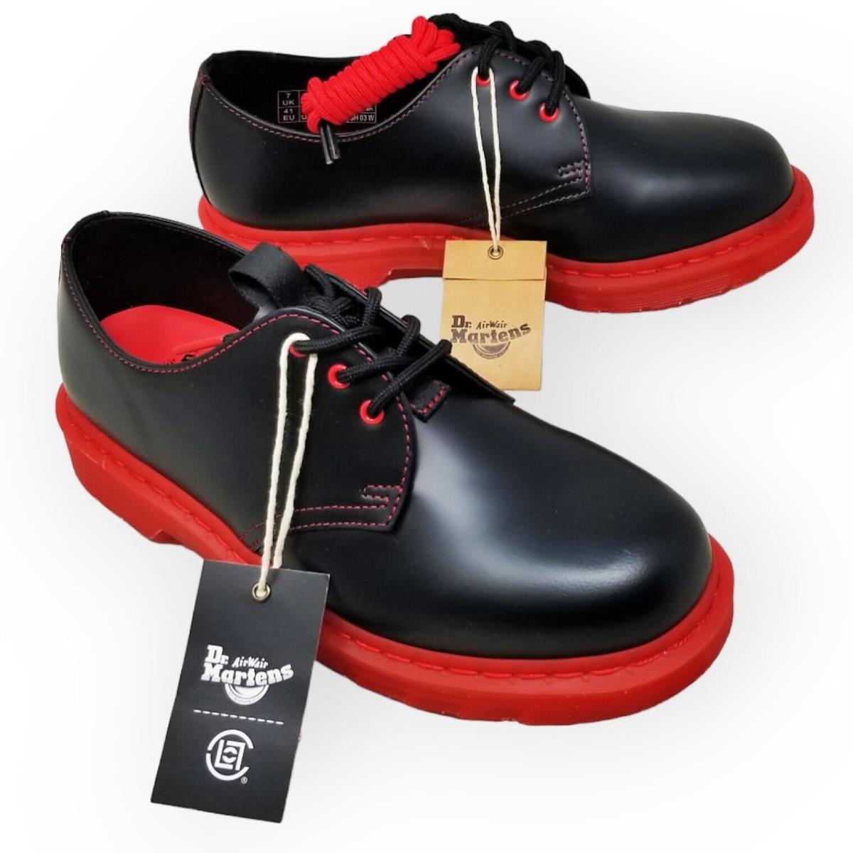 DR Martens 1461 x Clot Leather Oxford Shoes Black Smooth