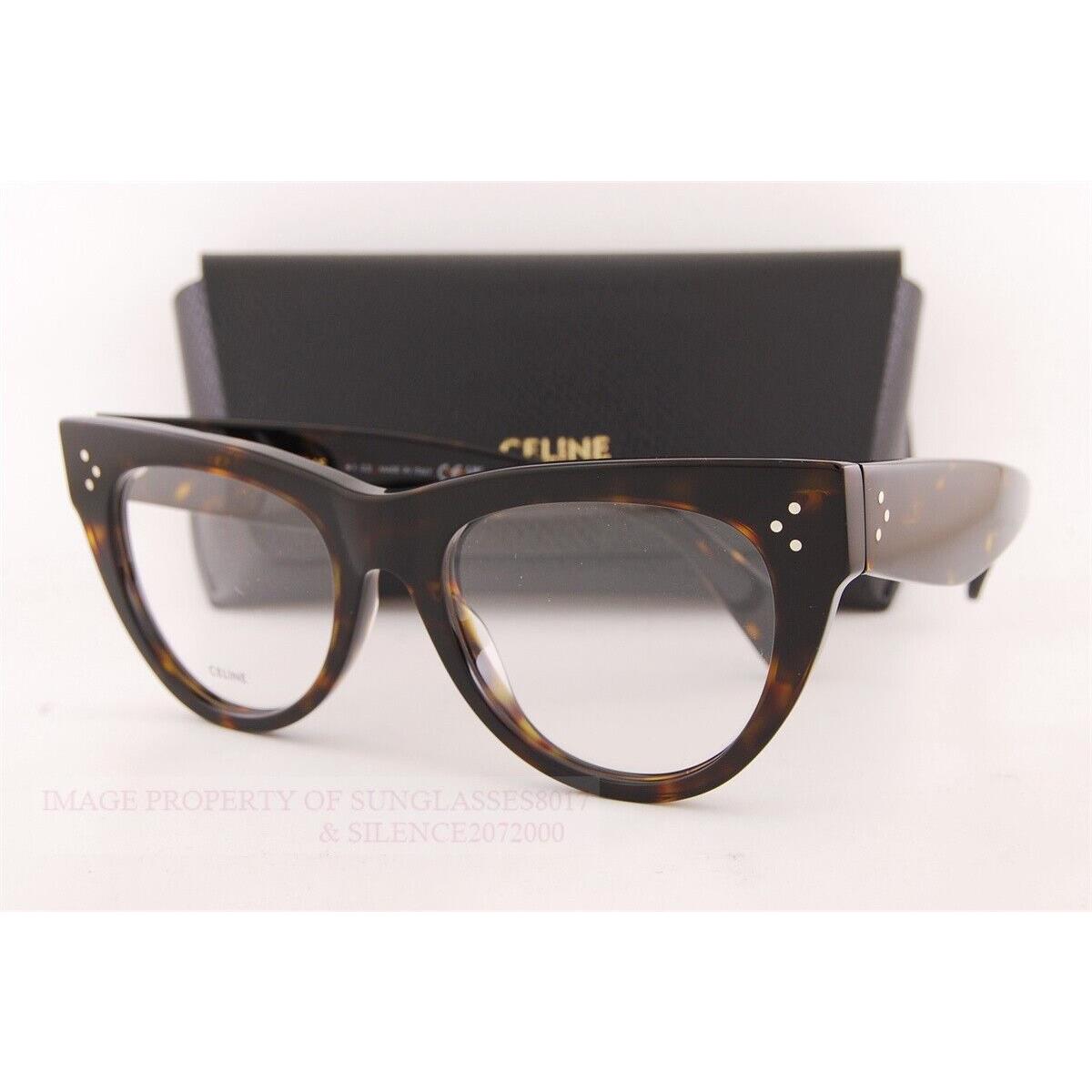Celine Eyeglass Frames CL 5003IN 052 Havana For Women Size 52mm