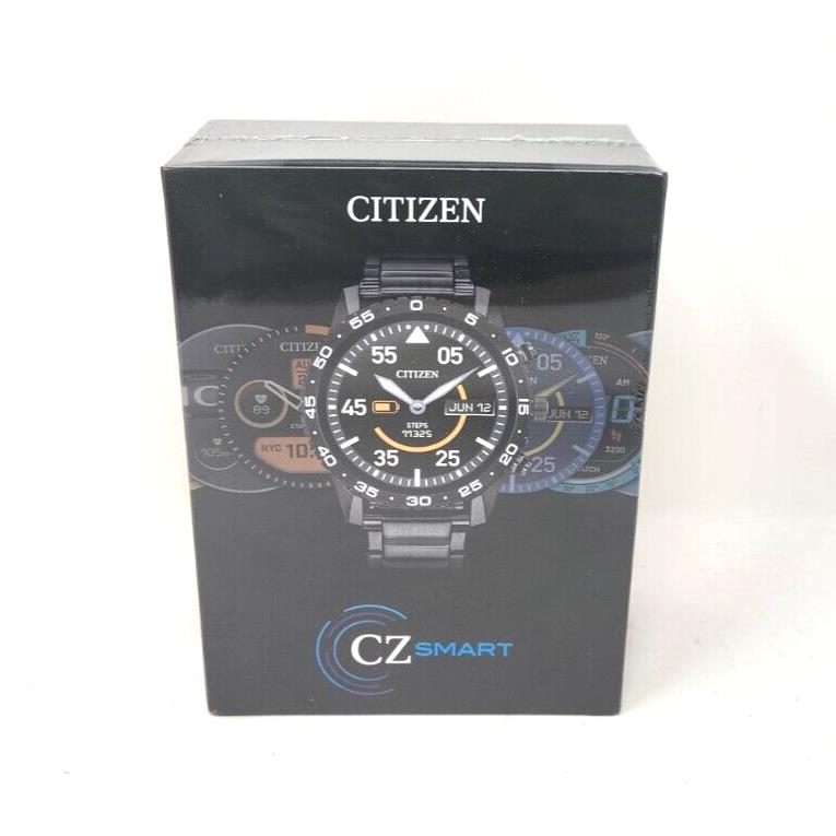 Citizen MX1017-50CZ Smart Sport Wear OS Grey Stainless Steel Bracelet Watch 44mm