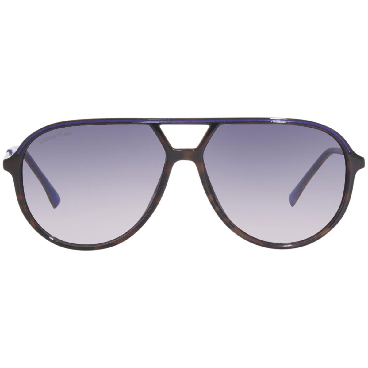 Lacoste L927 214 Sunglasses Men`s Havana/grey Gradient Lenses Pilot 59mm - Havana Frame, Gray Lens