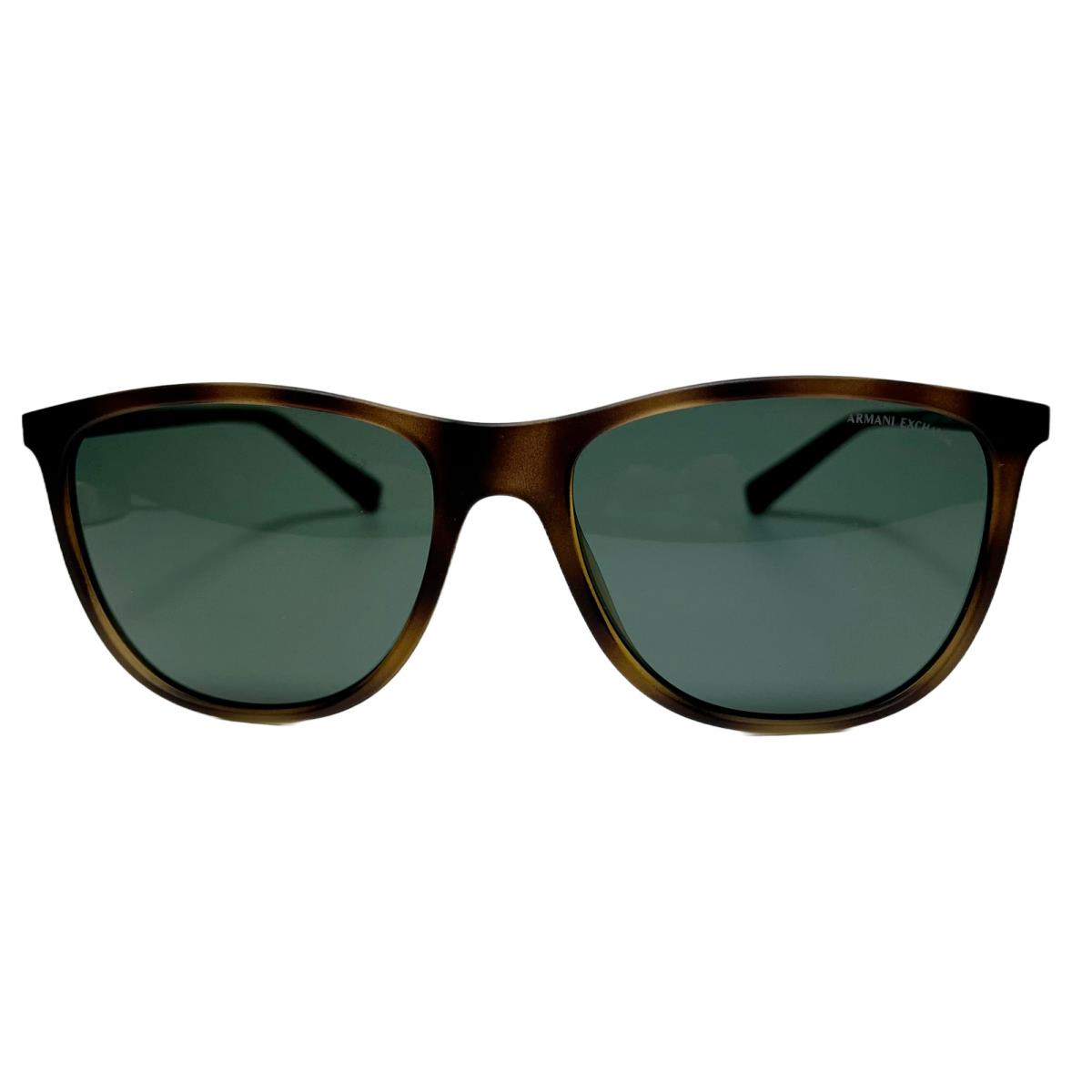 Armani Exchange AX4047SF 80297 Havana Square Green Non-polarized Sunglasses