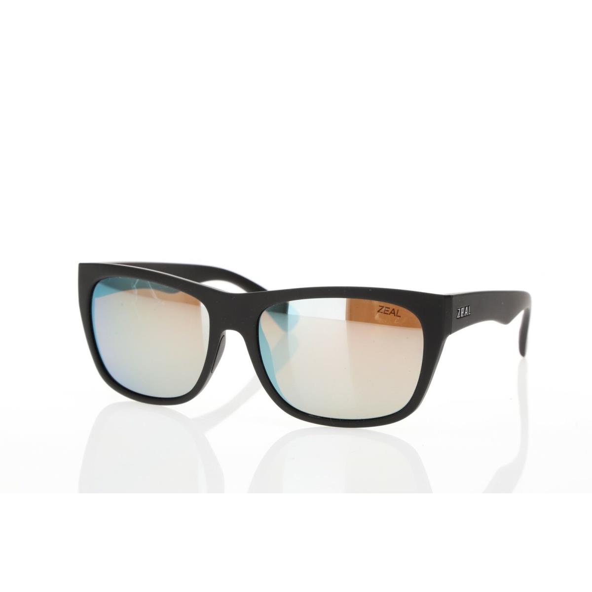 Zeal Optics Matte Black Carson Polarized Sunglasses Ellume Horizon Blue 167844