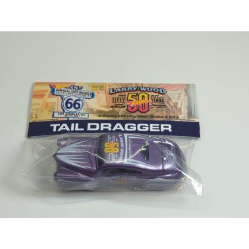 2019 Hot Wheels 33rd Convention Larry Wood Dinner Tail Dragger Purple