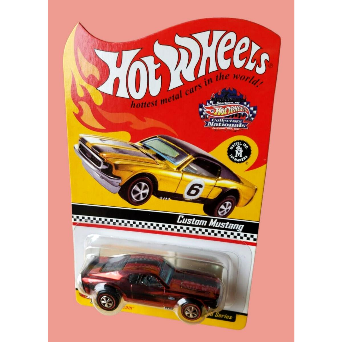 2007 Hot Wheels Custom Mustang Red Convention Series Exclusive /10 000 1:64 Moc