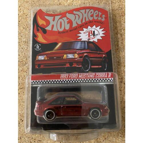 Hot Wheels Rlc 1993 Ford Mustang Cobra R Red Super 24A