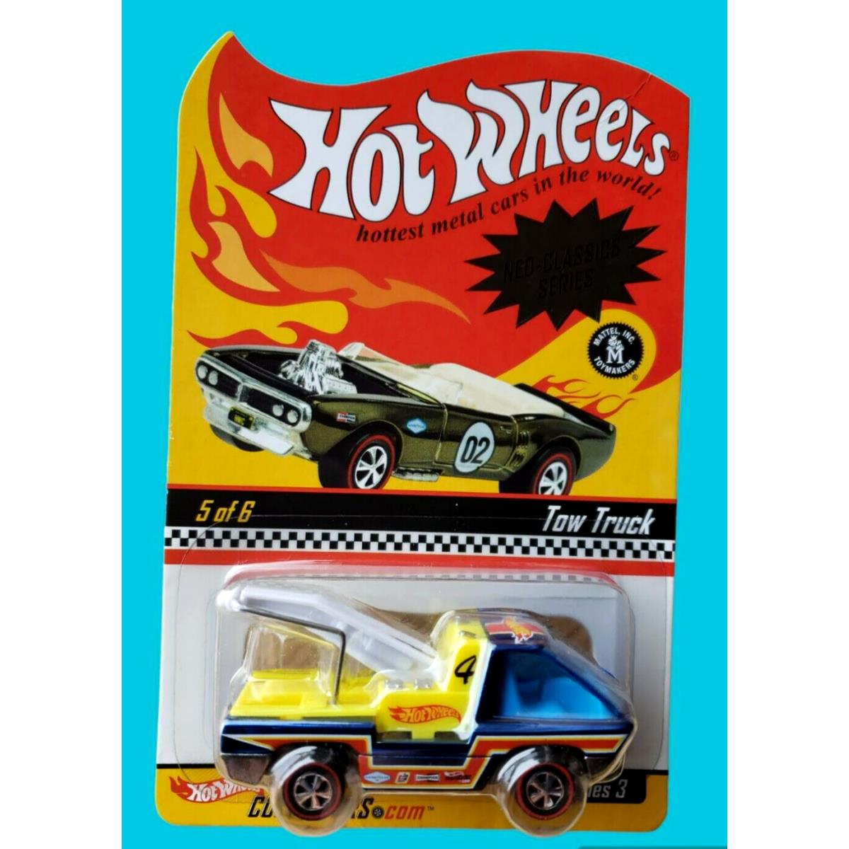2004 Hot Wheels Tow Truck Neo Classics Spectraflame Race Team Blue /10500 1:64