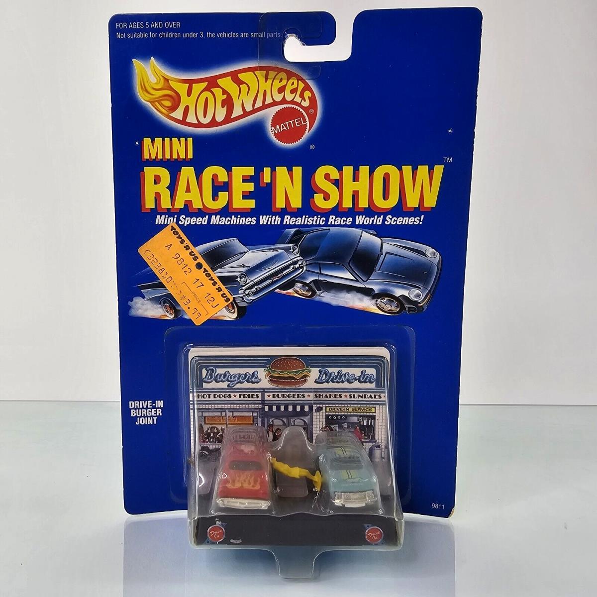 1989 Hot Wheels Mini Race `N Show Drive IN Burger Joint Micro Car Scene Nos