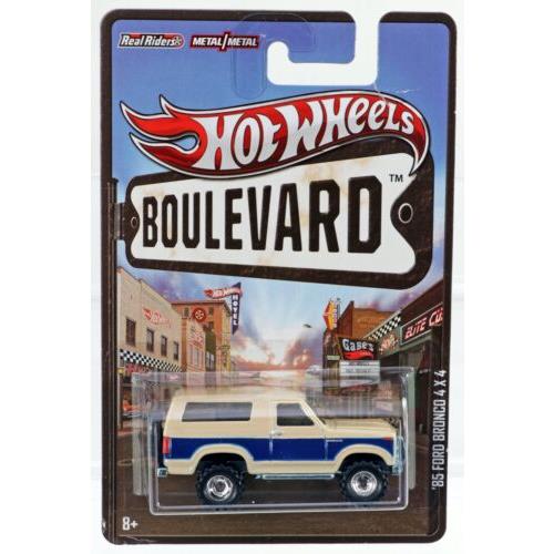 Hot Wheels 1985 Ford Bronco 4X4 Boulevard Series X8241 Nrfp 2012 Tan/blue 1:64