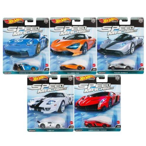 Hot Wheels Car Culture 2023 Speed Machines Complete Set of 5 Diecast Vehicles