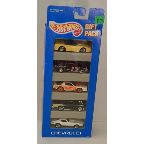 Hot Wheels Chevrolet Gift Pack Corvette Stingray `57 Bel-air Camaro Z-28 Stocker