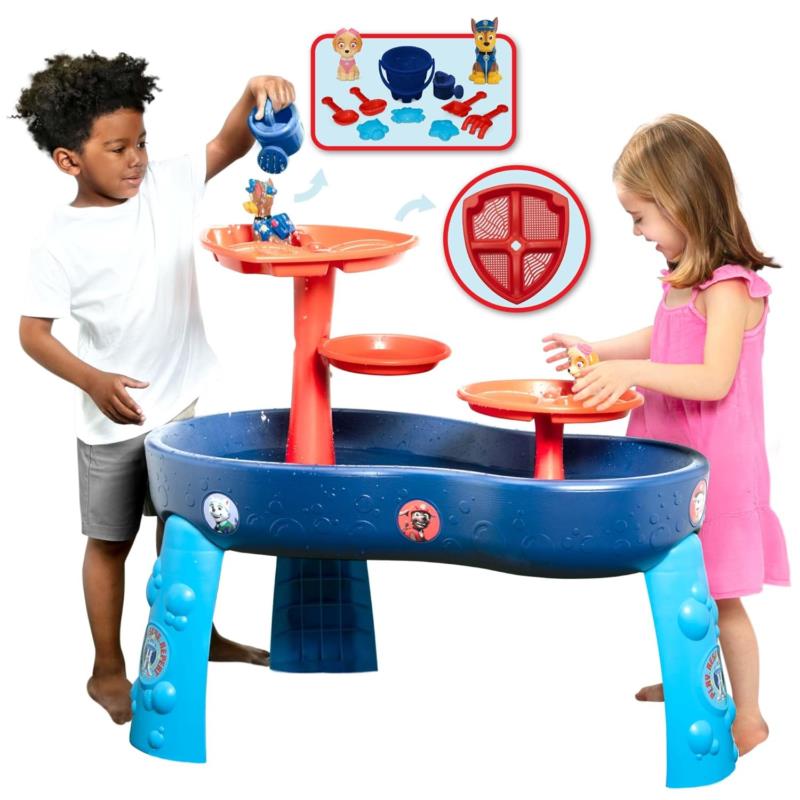 Paw Patrol 3-Tier Water Table Sand or Sensory Table with 11-Pieces Toy Set