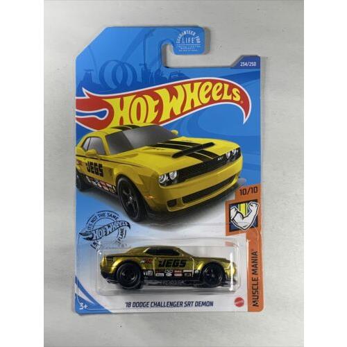 Hot Wheels Super Treasure Hunt Gold `18 Dodge Challenger Srt Demon