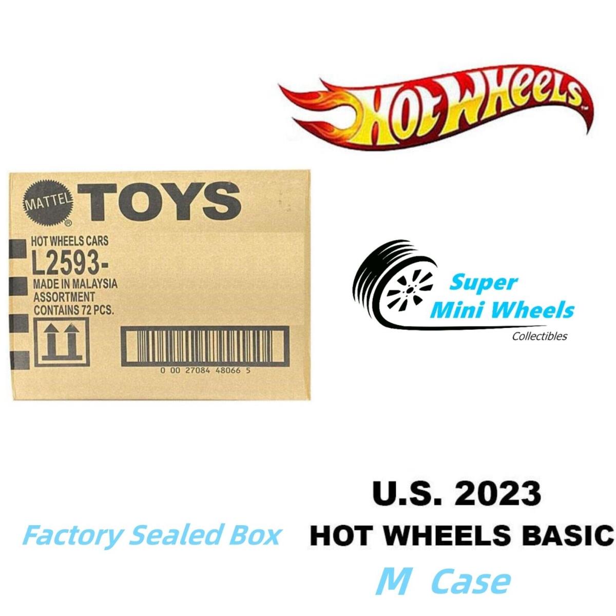 Hot Wheels Basic 2023 M Case 72 Pcs - Case
