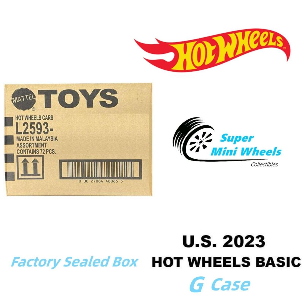 Hot Wheels Basic 2023 G Case 72 Pcs - Case