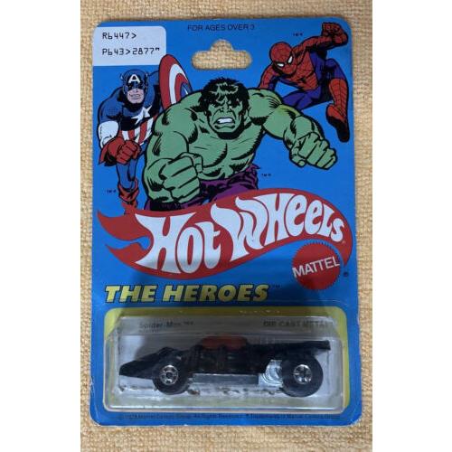 1978 Hot Wheels Spider-man Car IN Blister - The Heros Mattel Marvel Comics