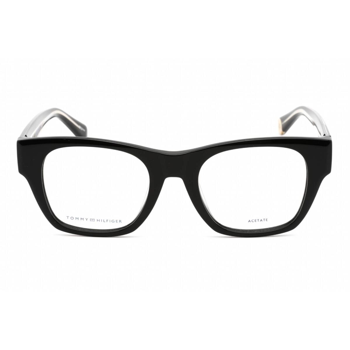 Tommy Hilfiger Women`s Eyeglasses Full Rim Square Black Frame TH 1865 0807 00