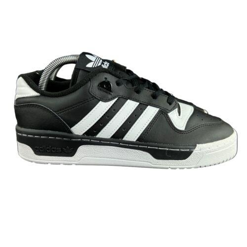 Adidas Rivalry Low J Core Black White Shoes IF5245 Youth Boy`s Sizes 3.5-7 GS - Black