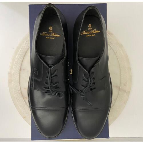Brooks Brothers 1818 Captoe Oxford Black Italy Leather Dress Shoes Mens 11.5