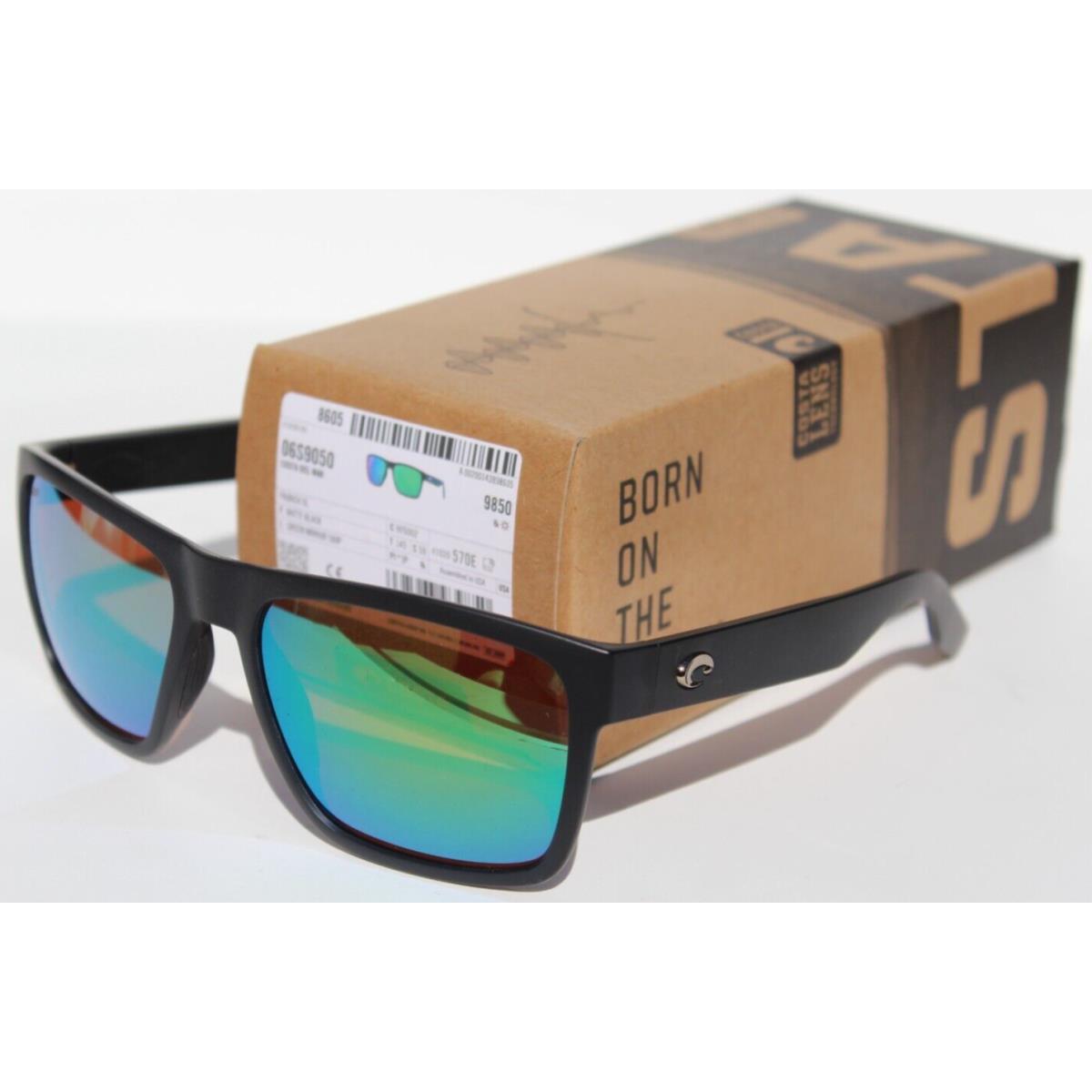 Costa Del Mar Paunch XL Polarized Sunglasses Matte Black/green Mirror 580P