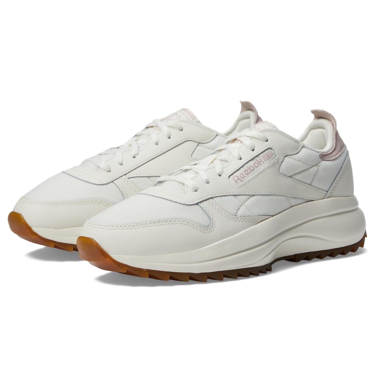 Woman`s Sneakers Athletic Shoes Reebok Lifestyle Classic Leather SP Extra Chalk/Lilac/Gum