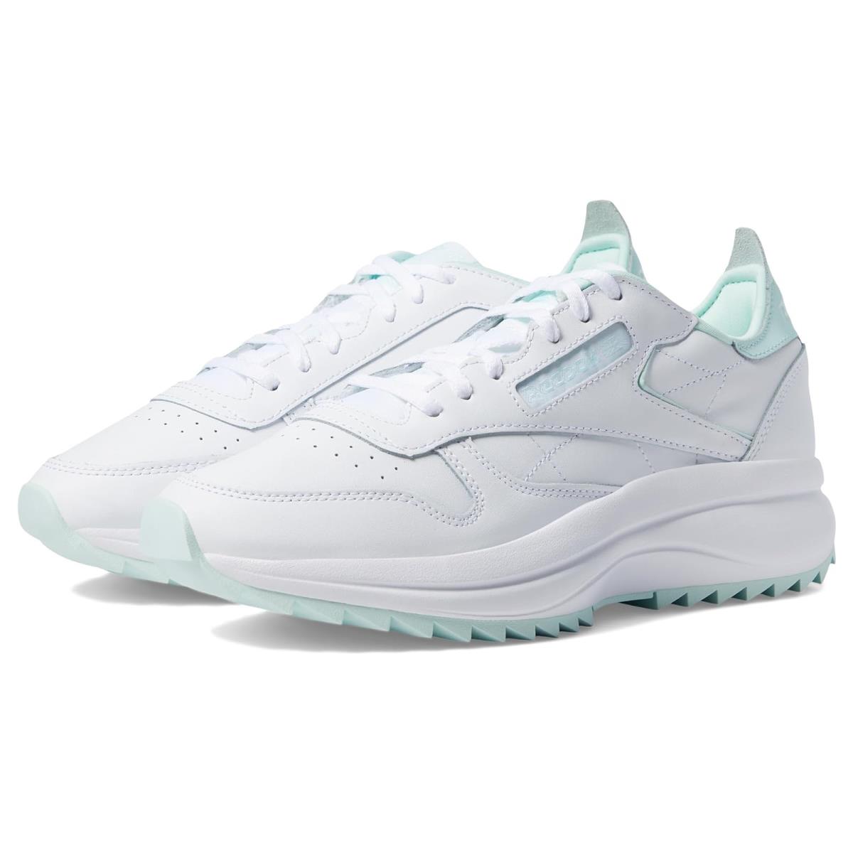 Woman`s Sneakers Athletic Shoes Reebok Lifestyle Classic Leather SP Extra White/Mist