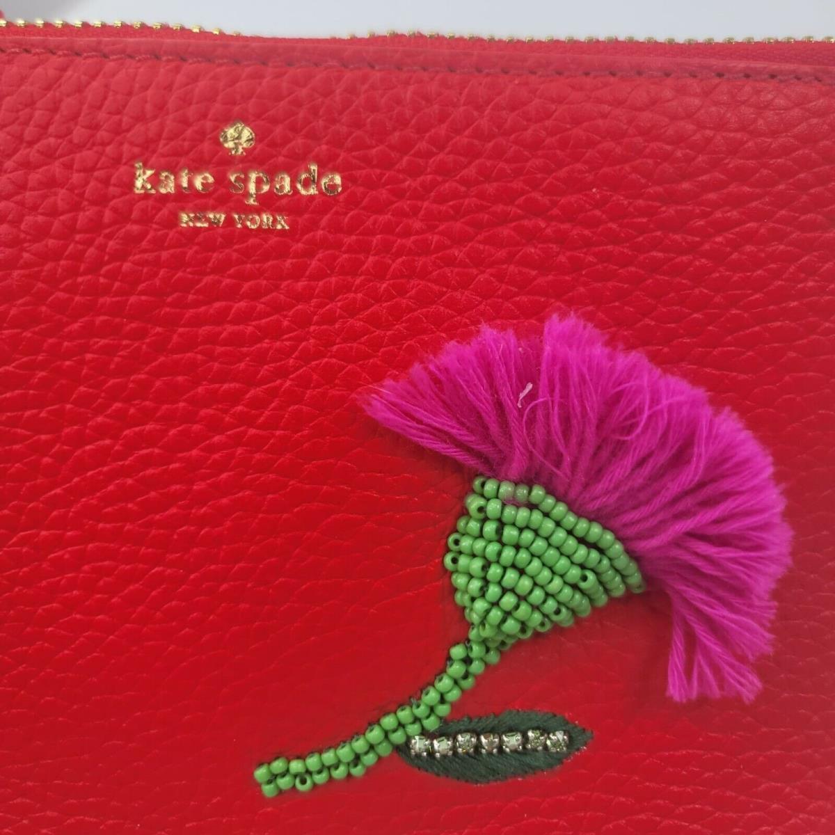 Kate Spade Cactus Purse Signed Prickly Pear Pink Orange Wristlet