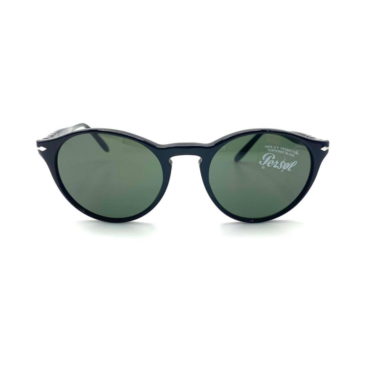 Persol PO3092SM Sunglasses 9014/31 Black/green Lens 50mm