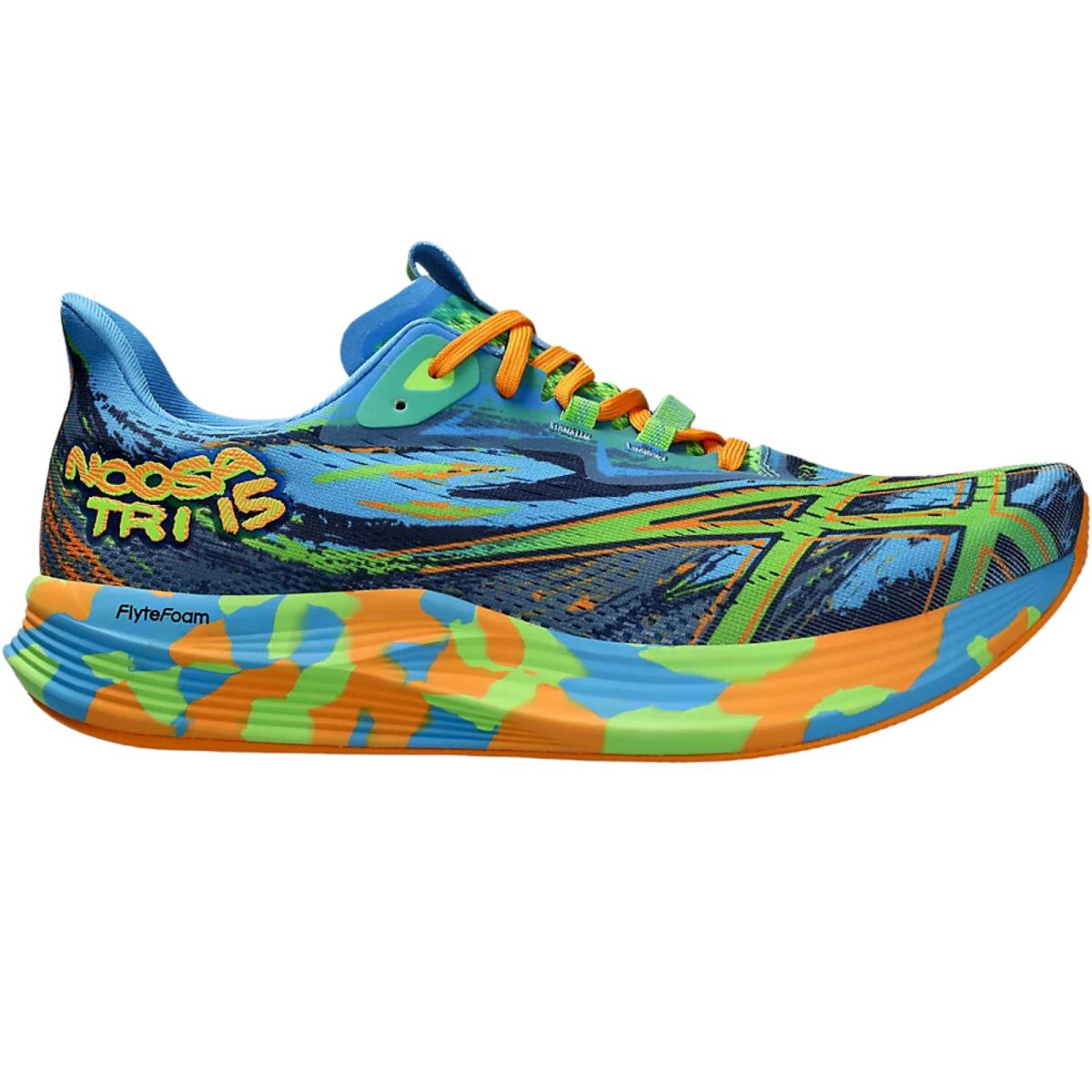 Men`s Asics Noosa TRI-15 Running Shoes All Colors US Sizes 7-14 Waterscape/Electric Lime