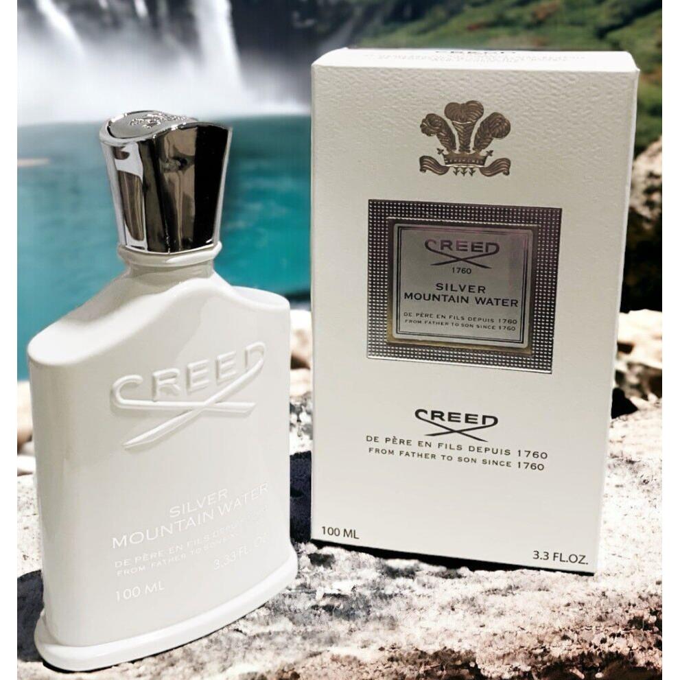 Creed Silver Mountain Water Eau De Parfum Spray For Unisex 3.3 oz Unsealed