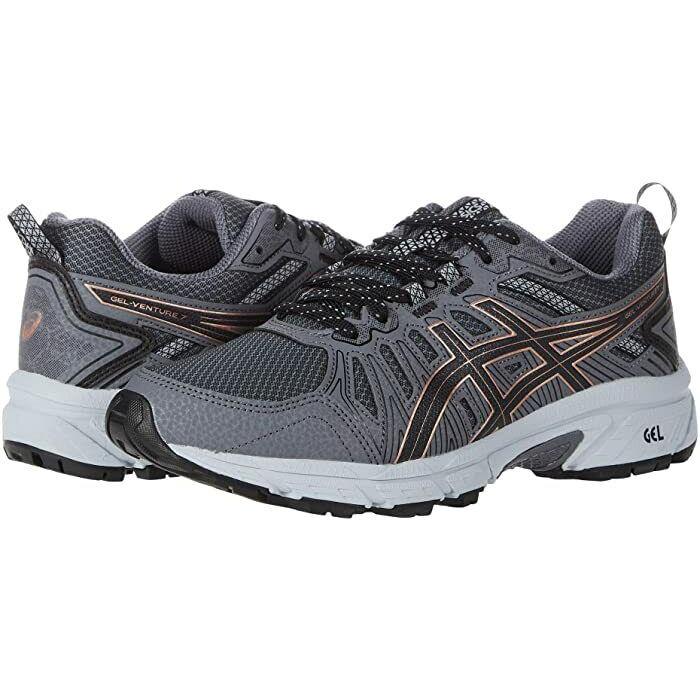 Asics Women`s Gel-venture 7 Trail Running Shoes N2687 Size 6 M - Gray
