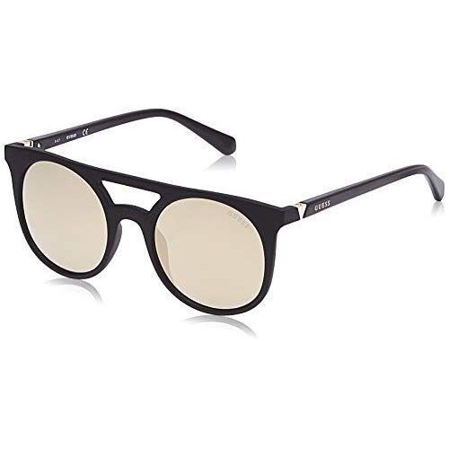 Guess Men`s Gu6926 Sunglasses Matte Black Smoke Mirror 52 mm