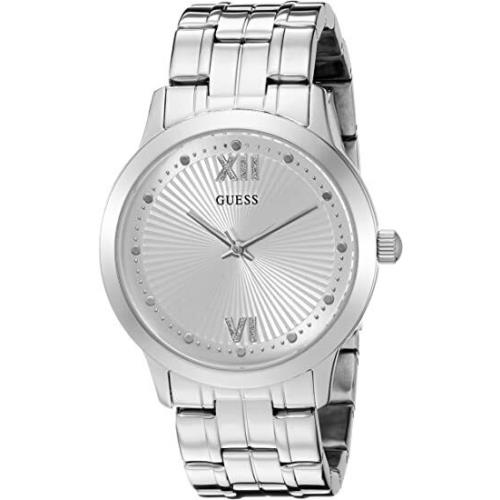 Guess Women`s Guess Silver Dial Vintage Inspired Stainless Steel Watch U0634L1