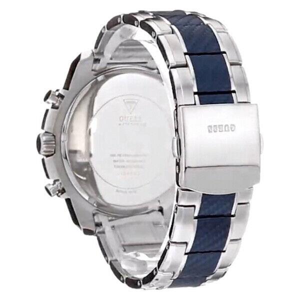 Blue Dial Two Tone Stainless Steel Quartz Round Men`s Guess Watch W1046G2